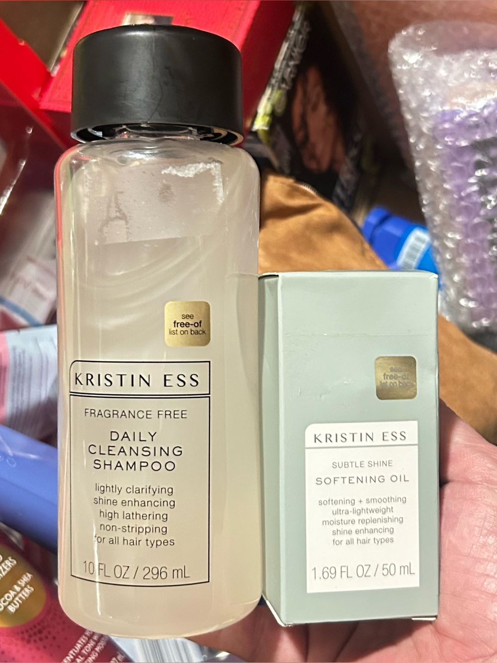 Kristin Ess Hair Daily Cleansing Shampoo 10 Fl Oz + Softening Oil 1.69 fl oz
